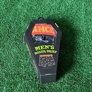Dance to Death Men's Skeletons in Coffin Box Microfiber Boxer Brief NEW